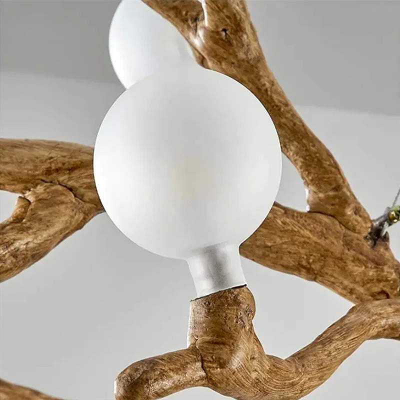 Madelyn Rustic Branch Chandelier Frosted/Clear Ball - Image 12