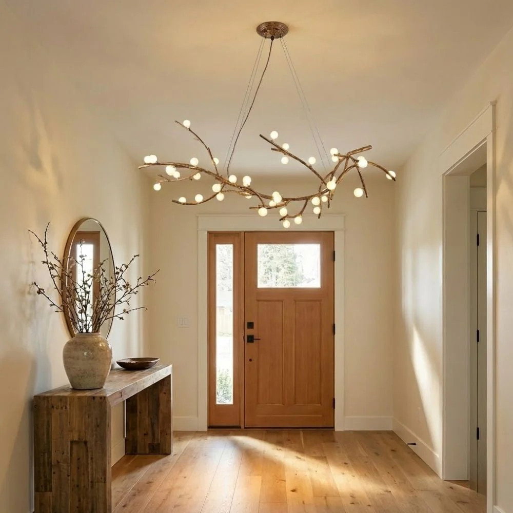 Madelyn Rustic Branch Chandelier Frosted/Clear Ball - Image 3