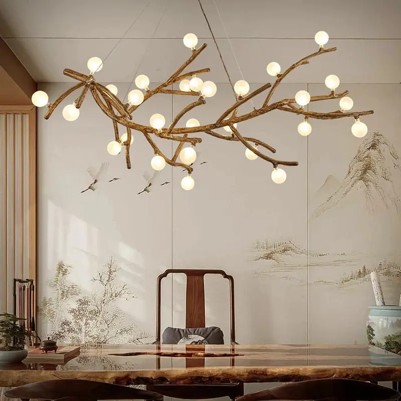 Madelyn Rustic Branch Chandelier Frosted/Clear Ball - Image 8