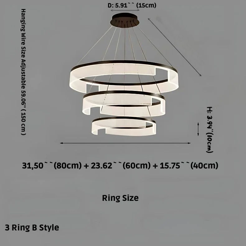 Mae Led Ring Chandelier - Image 8