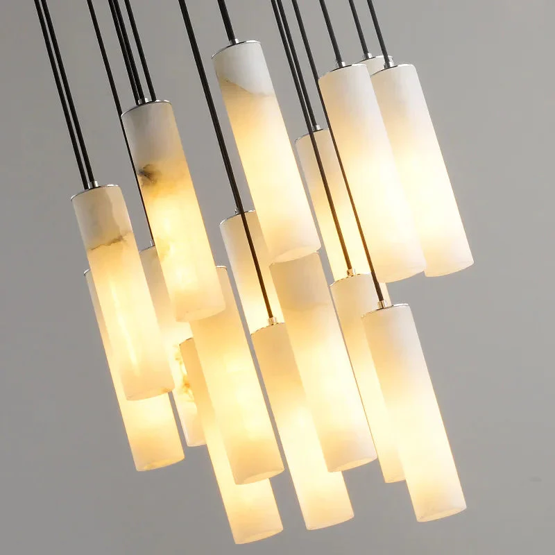 Marble Tube Chandelier for Living Room & Foyer - Image 10