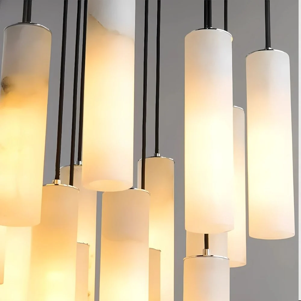 Marble Tube Chandelier for Living Room & Foyer - Image 11