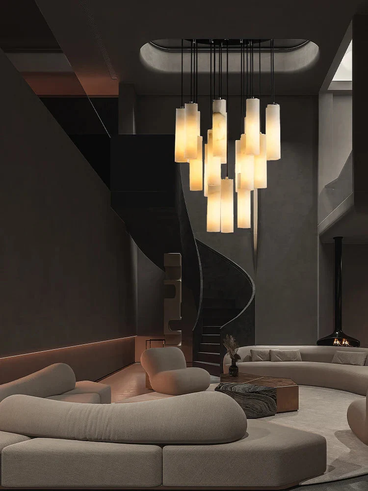 Marble Tube Chandelier for Living Room & Foyer - Image 3