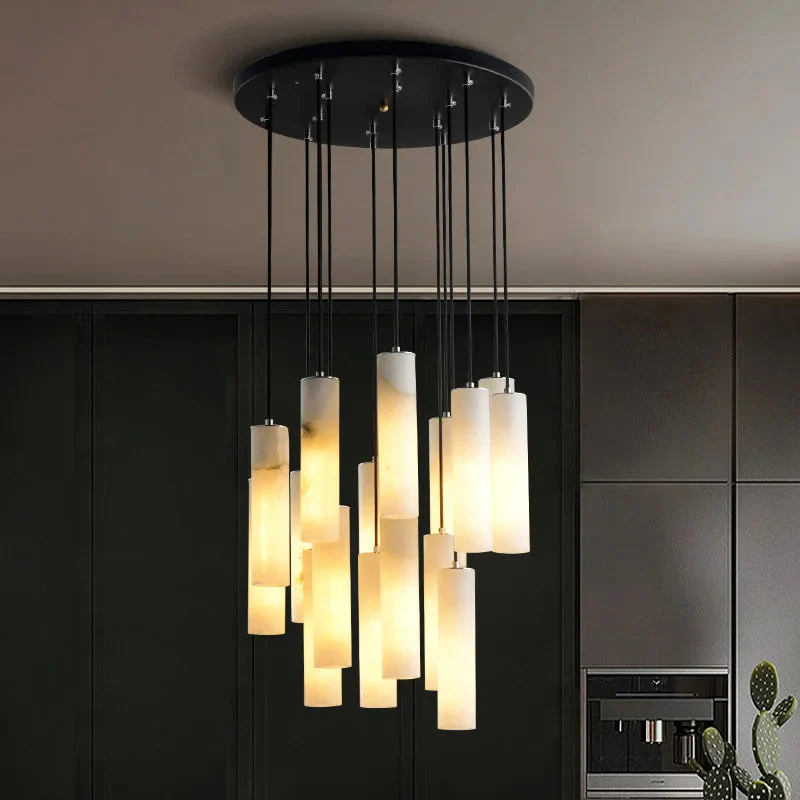 Marble Tube Chandelier for Living Room & Foyer - Image 5