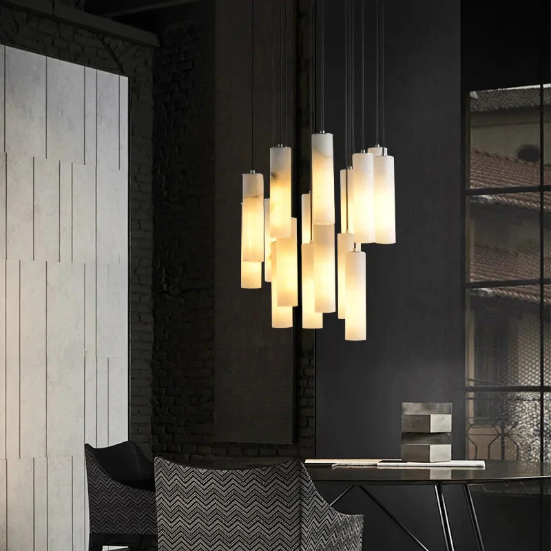 Marble Tube Chandelier for Living Room & Foyer - Image 6