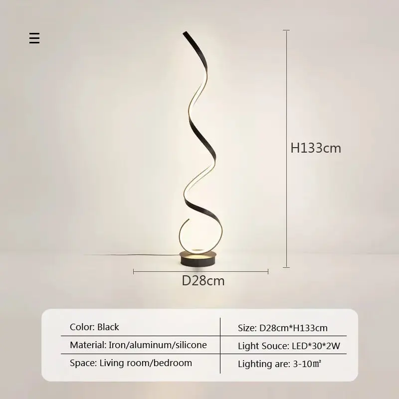 Marya LED Wavy Floor Lamp - Image 5
