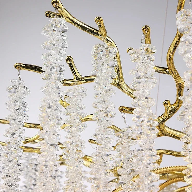 Mia Luxury Round Branch Crystal Ceiling Chandelier - Image 5