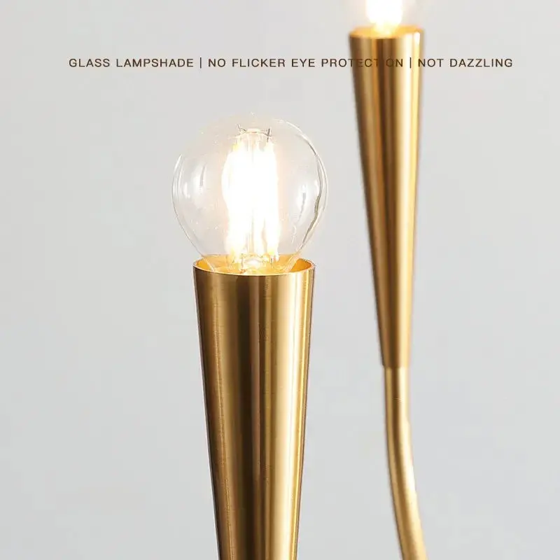 Mid-Century 6/9 Light Curved Candle Chandelier - Image 5