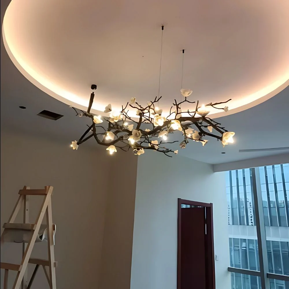 Minas Rustic Tree Branch Chandelier - Image 10