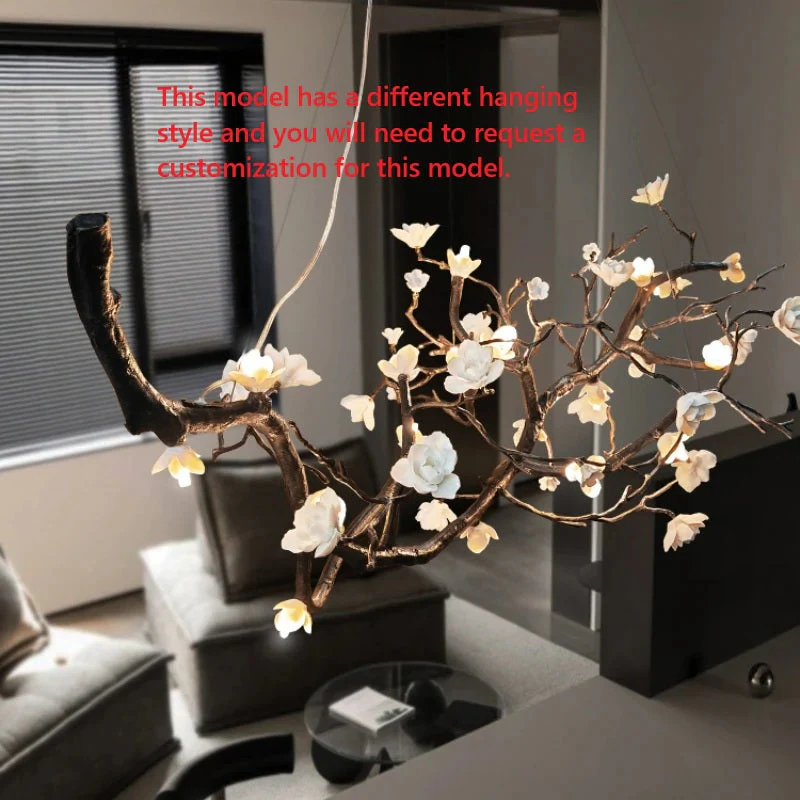 Minas Rustic Tree Branch Chandelier - Image 12