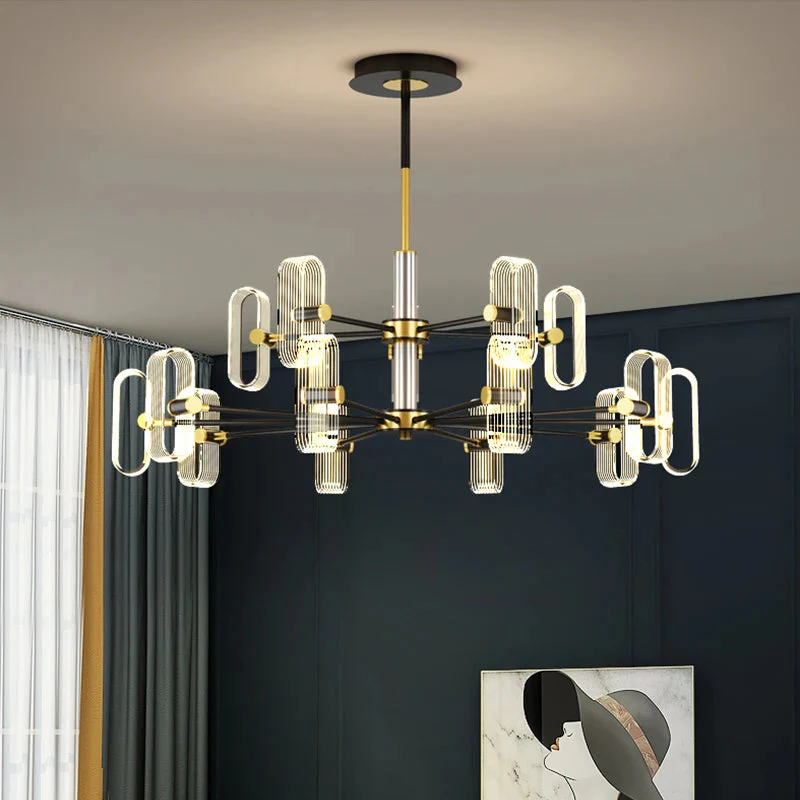 Modern Acrylic Led Chandelier with Remote Control - Image 3