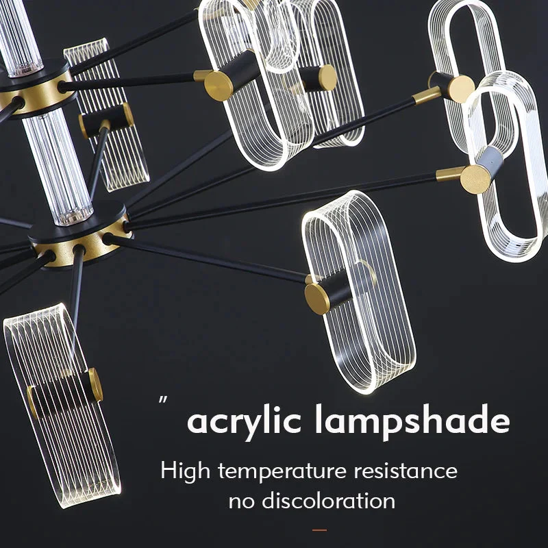 Modern Acrylic Led Chandelier with Remote Control - Image 5