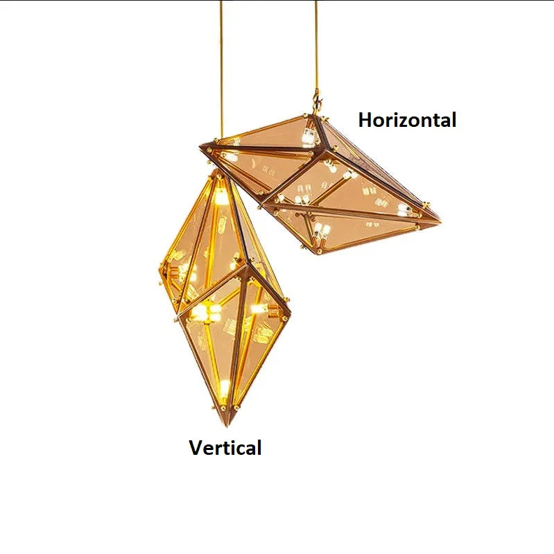 Modern Angular Diamond Style LED Pendant Light - Image 6