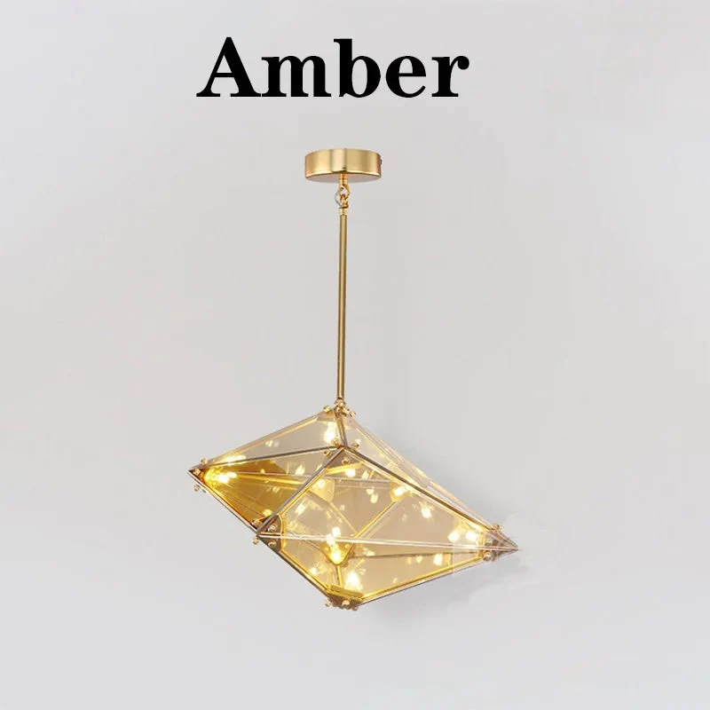 Modern Angular Diamond Style LED Pendant Light - Image 8