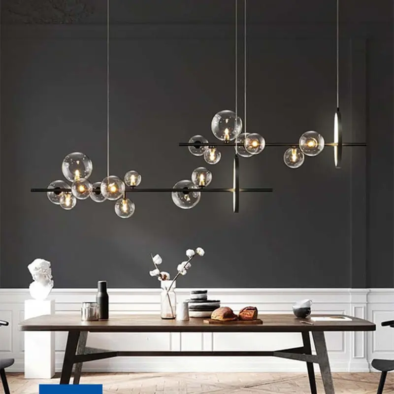 Modern Black Glass Chandelier - Image 3