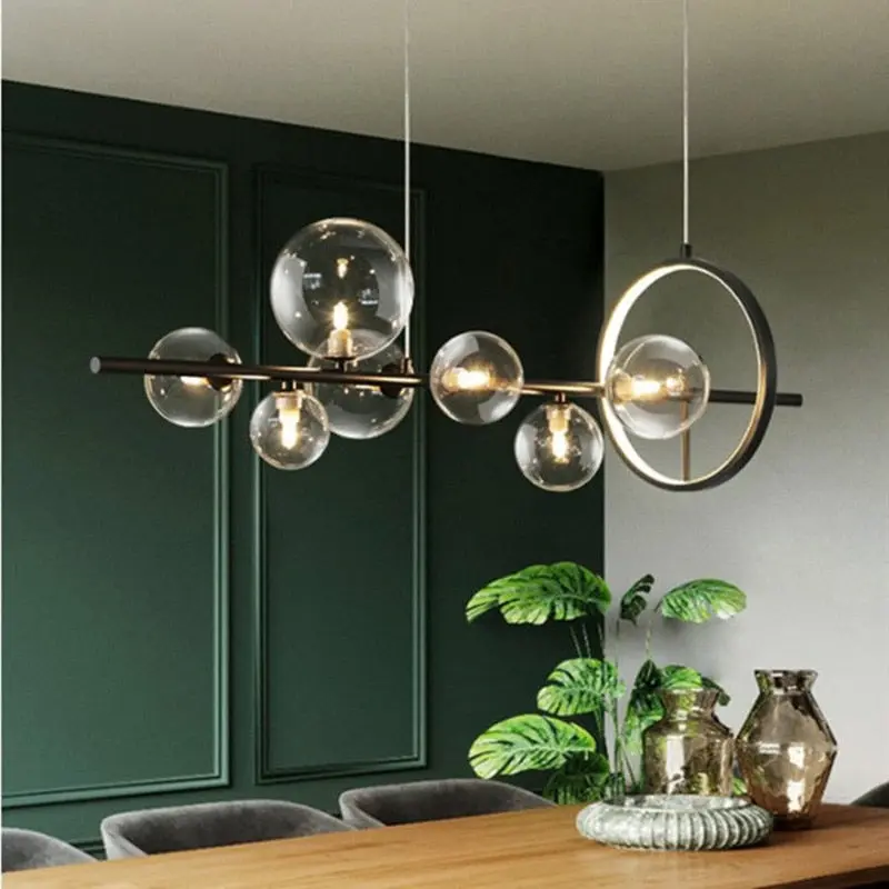 Modern Black Glass Chandelier - Image 5