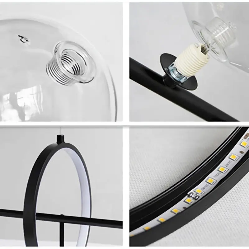 Modern Black Glass Chandelier - Image 6