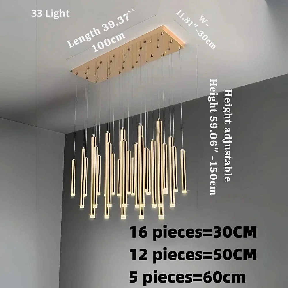 Modern Black & Gold Dining Room Ceiling Fixture - Image 11