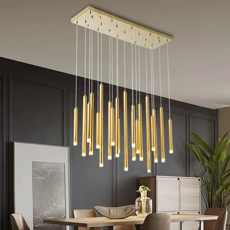 Modern Black & Gold Dining Room Ceiling Fixture - Image 4