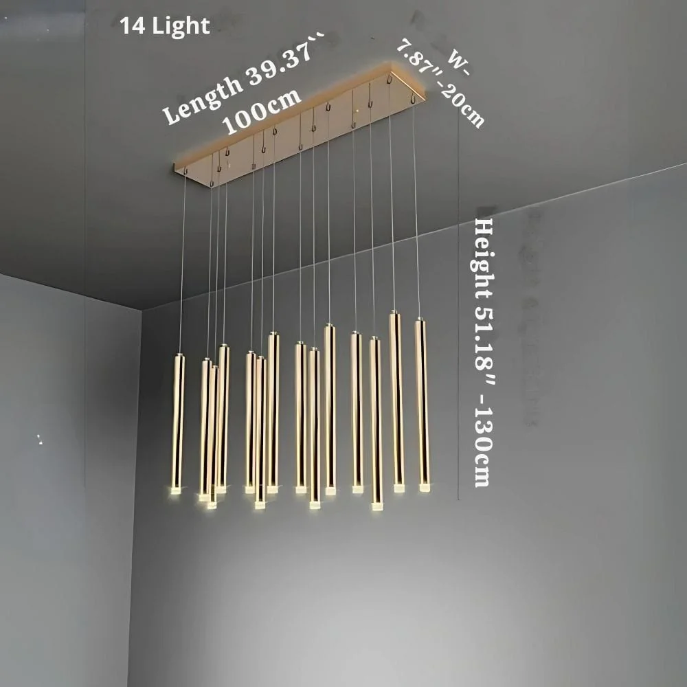 Modern Black & Gold Dining Room Ceiling Fixture - Image 8
