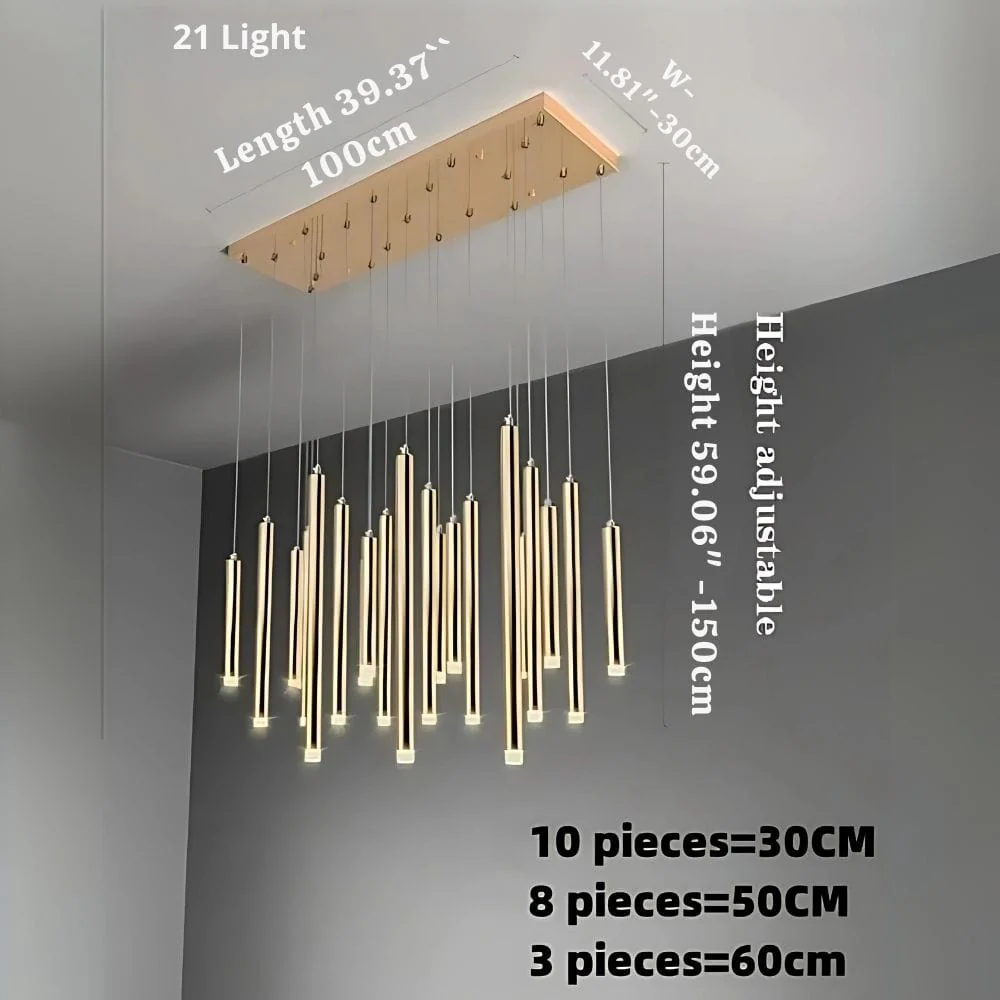 Modern Black & Gold Dining Room Ceiling Fixture - Image 9