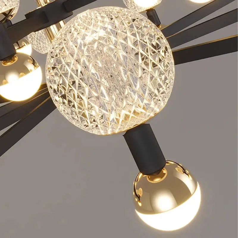 Modern Black Linear Dining Room Chandelier 12/16 Lights - Image 8