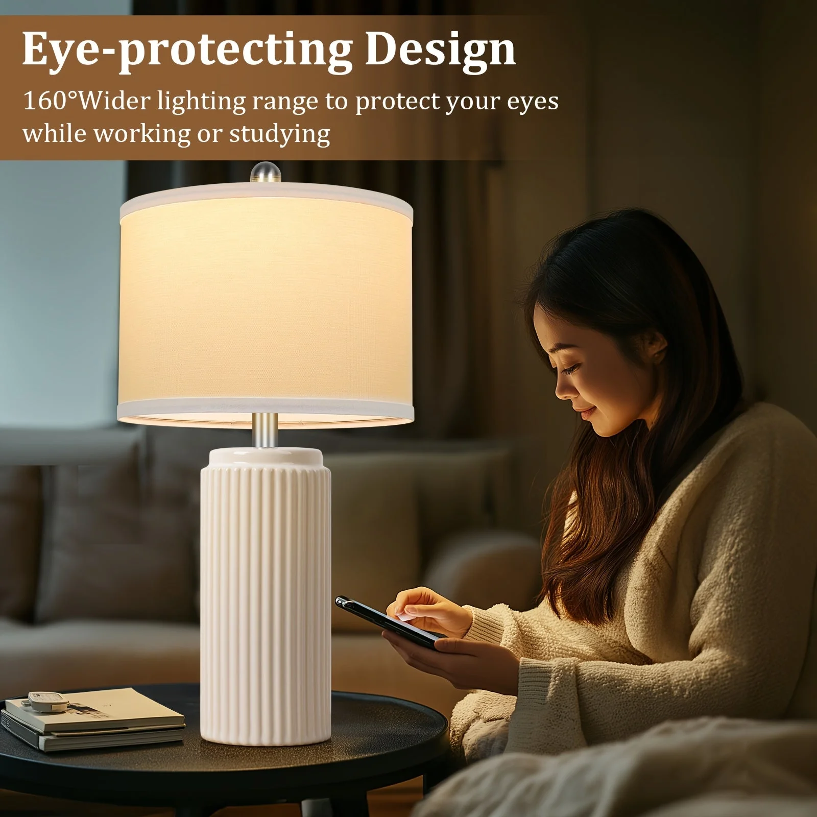 2-Set Yanya Modern Ceramic Table Lamp - Image 3