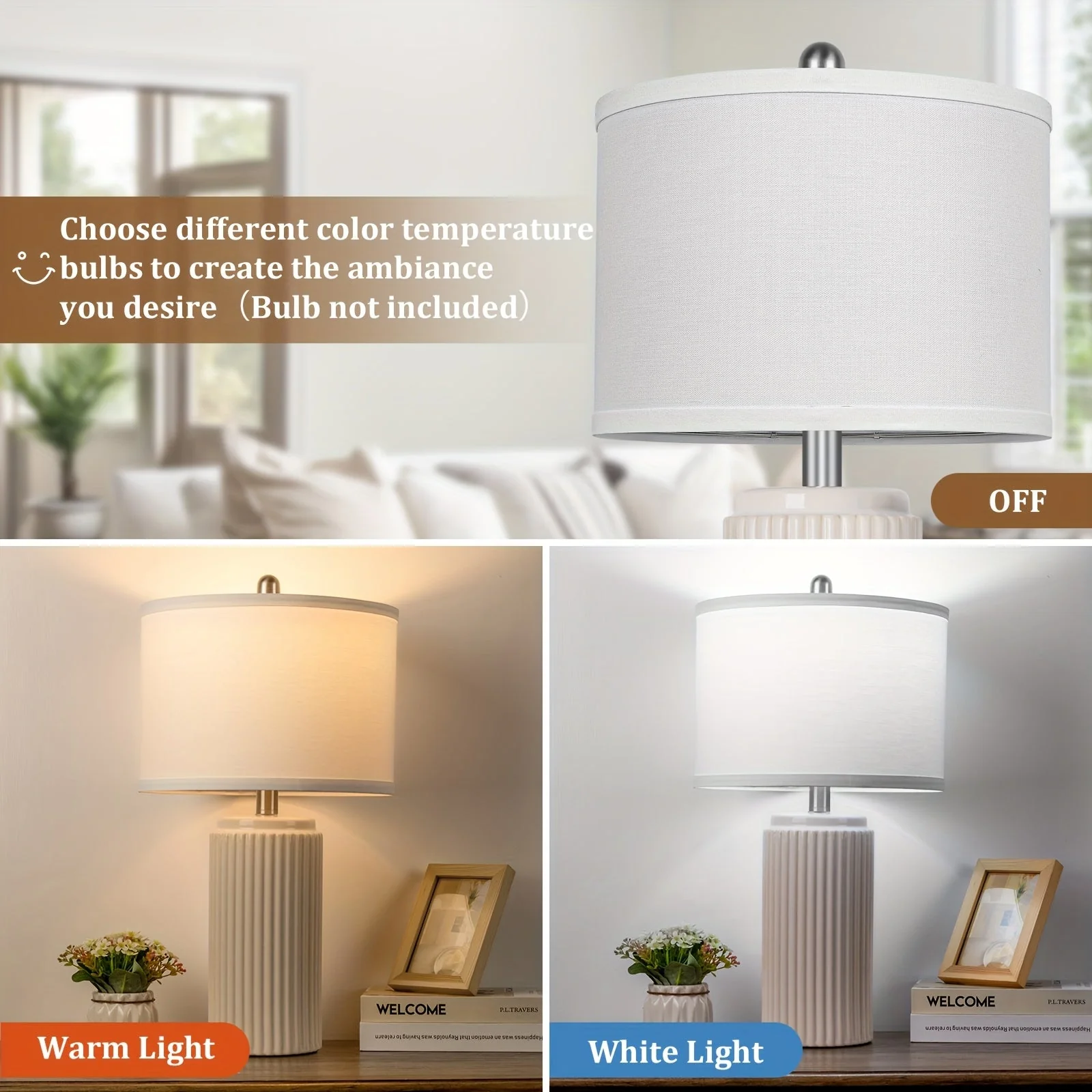 2-Set Yanya Modern Ceramic Table Lamp - Image 5
