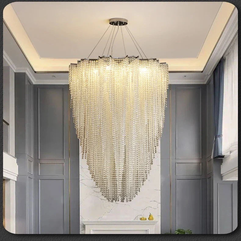 Modern Crystal Beaded Chandelier for Staircase&Foyer - Image 2