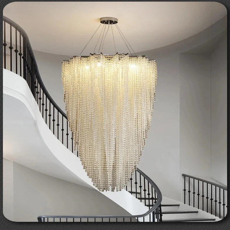 Modern Crystal Beaded Chandelier for Staircase&Foyer - Image 3