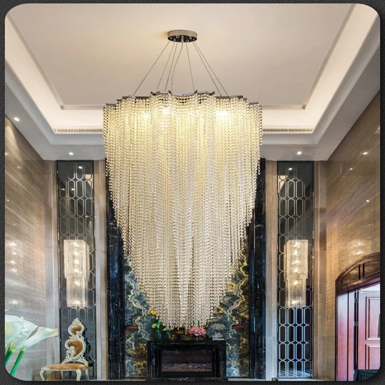 Modern Crystal Beaded Chandelier for Staircase&Foyer - Image 4
