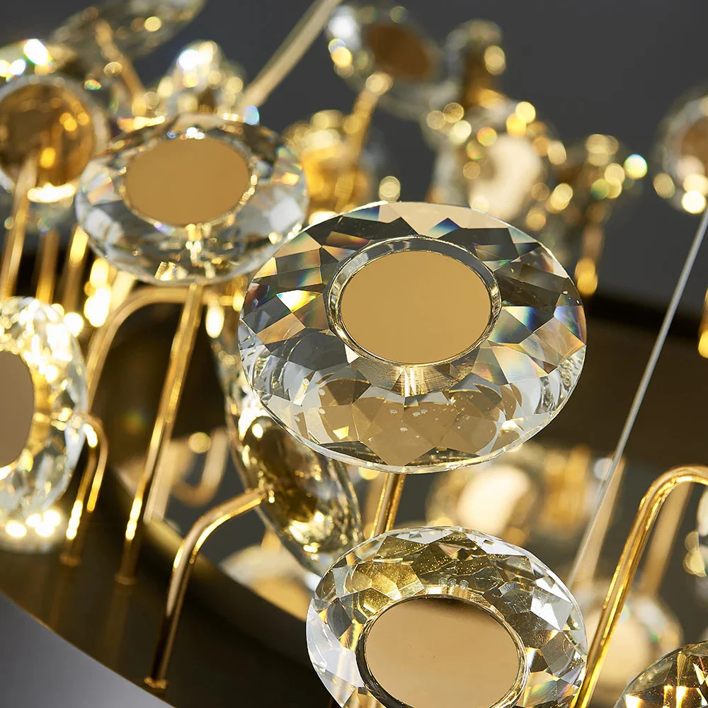 Modern Crystal chandelier for Dining Room - Gold/Black - Image 5