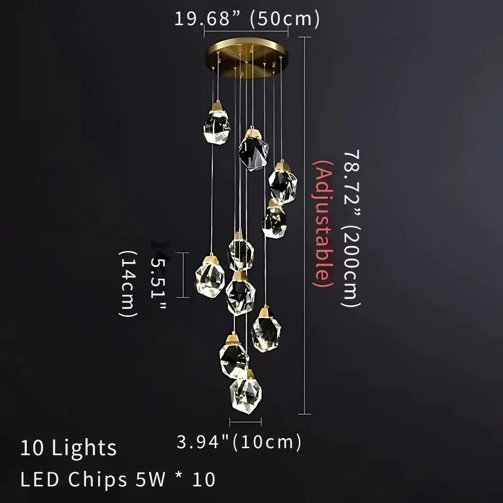 Modern Crystal Chandelier for High Ceiling Living Room - Image 13