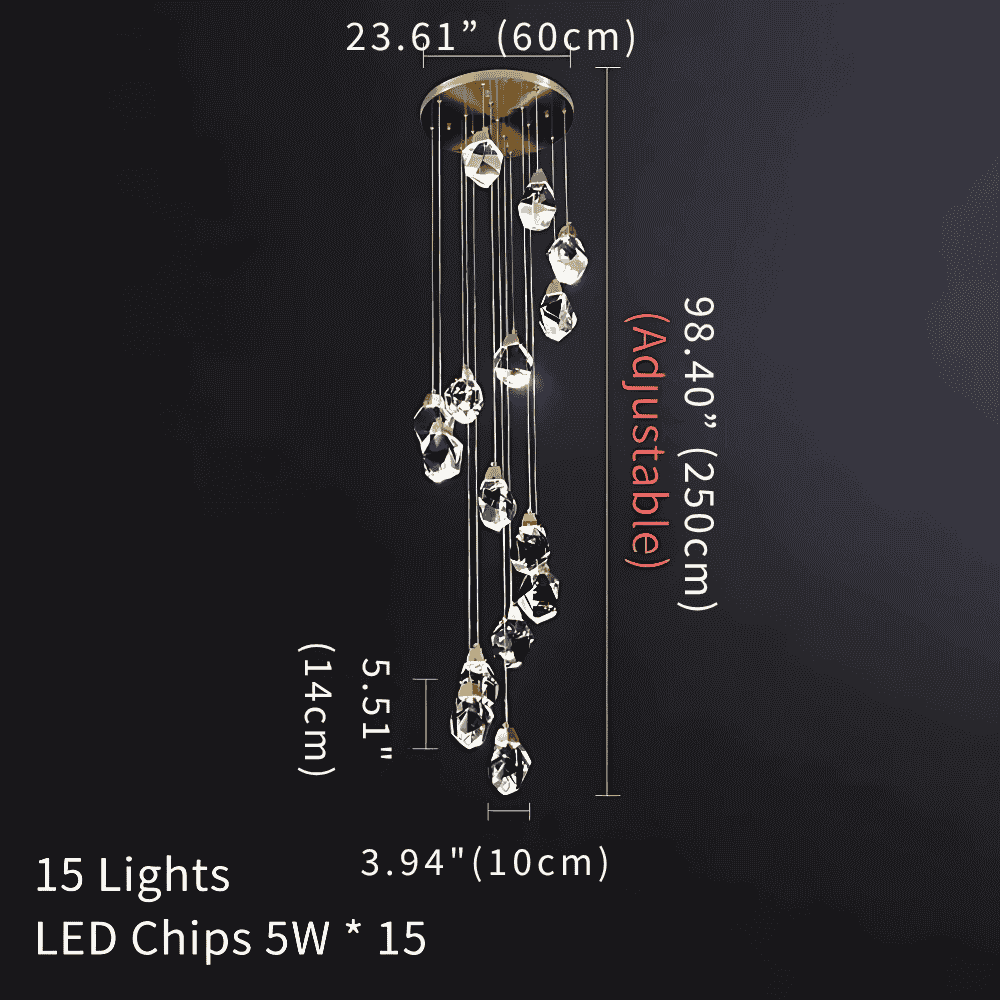 Modern Crystal Chandelier for High Ceiling Living Room - Image 14