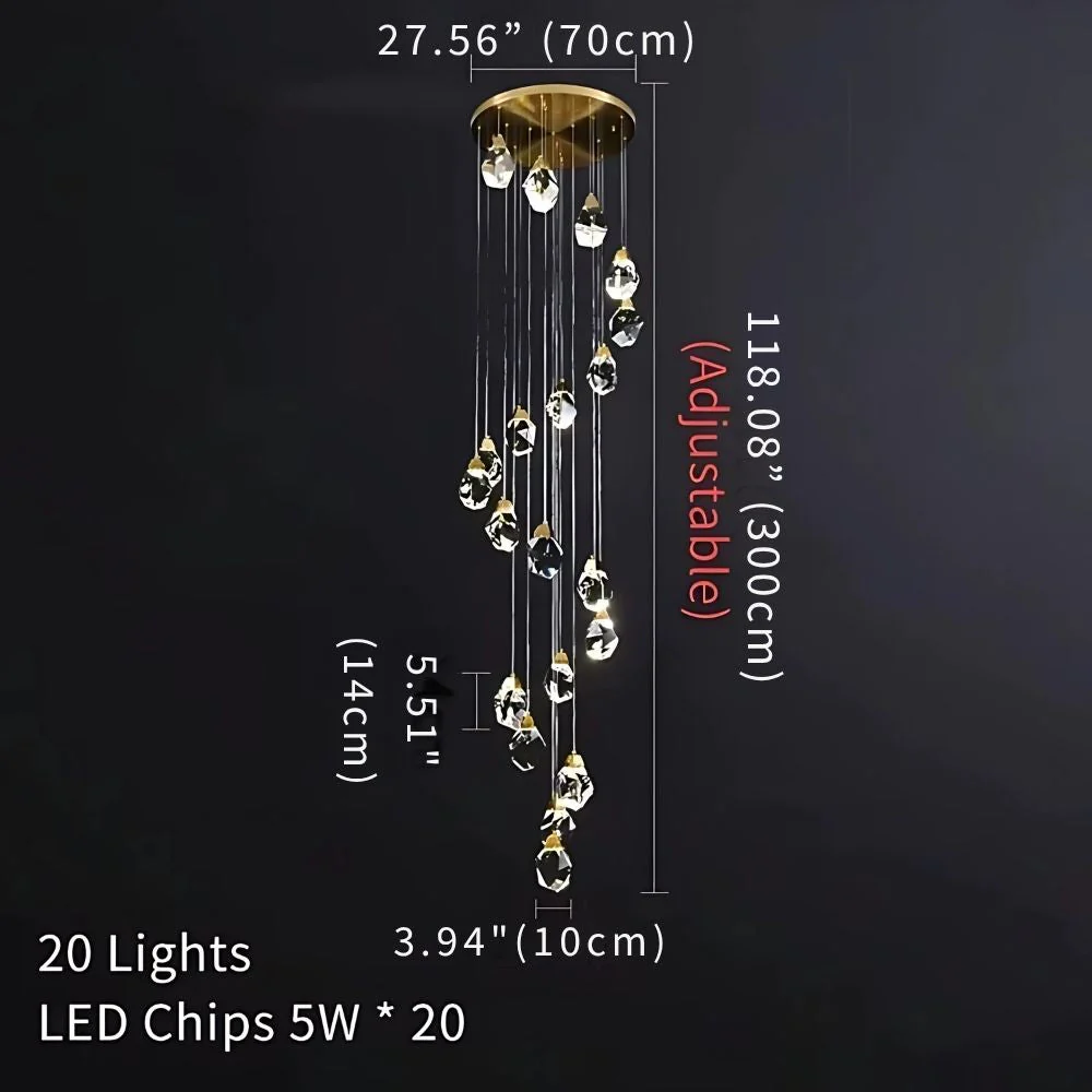Modern Crystal Chandelier for High Ceiling Living Room - Image 15