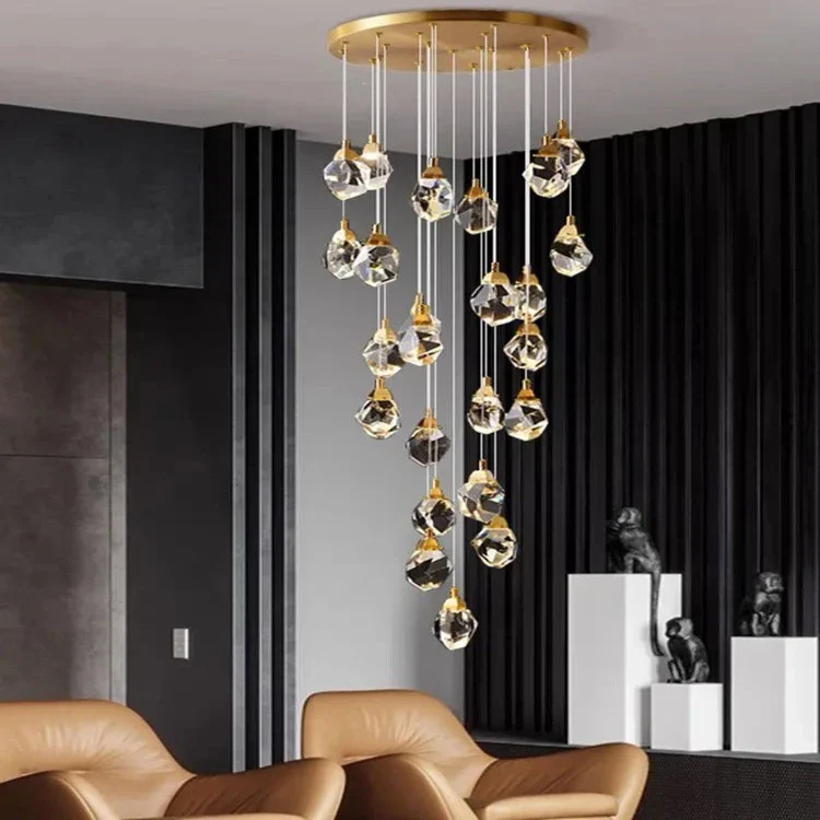 Modern Crystal Chandelier for High Ceiling Living Room - Image 3