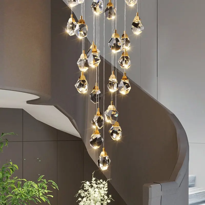 Modern Crystal Chandelier for High Ceiling Living Room - Image 5