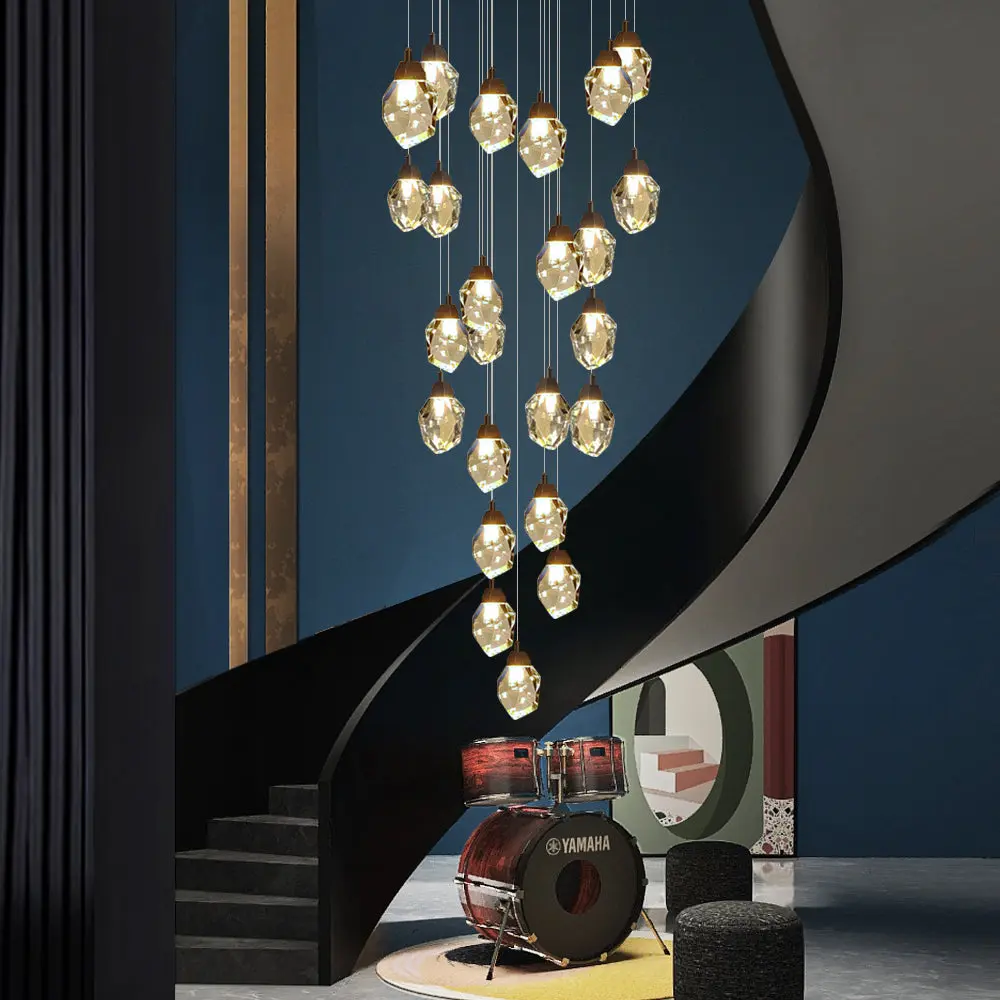 Modern Crystal Chandelier for High Ceiling Living Room - Image 6
