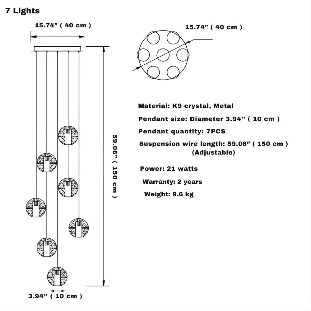 Modern Crystal Glass Bubble Chandelier for Foyer - Image 12