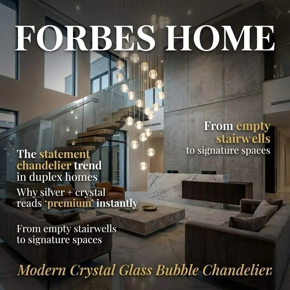 Modern Crystal Glass Bubble Chandelier for Foyer - Image 8