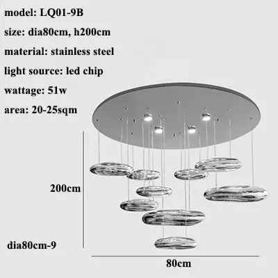 Modern Droplet Ceiling Light 5/7/9 Head - Image 6