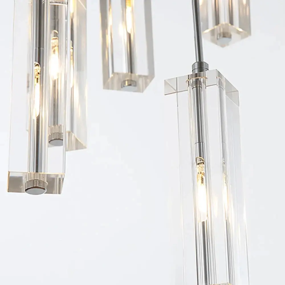 Modern Geometric Staircase Chandelier with Dimming - Image 5