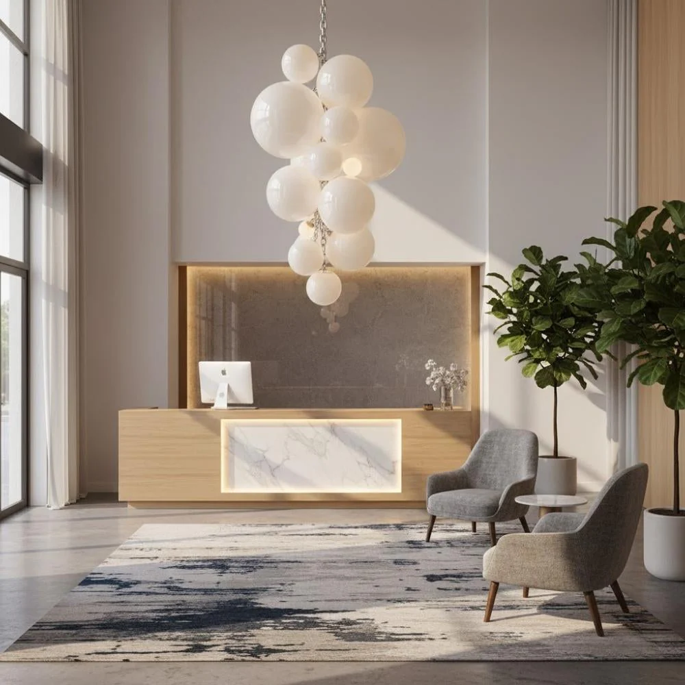 Vexo Modern Large Glass Bubble Chandelier - Image 2