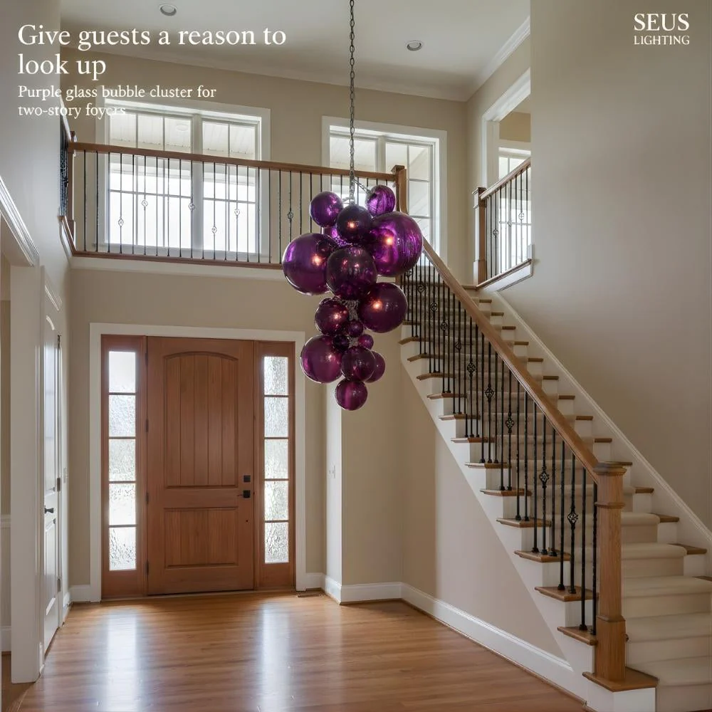 Vexo Modern Large Glass Bubble Chandelier - Image 3