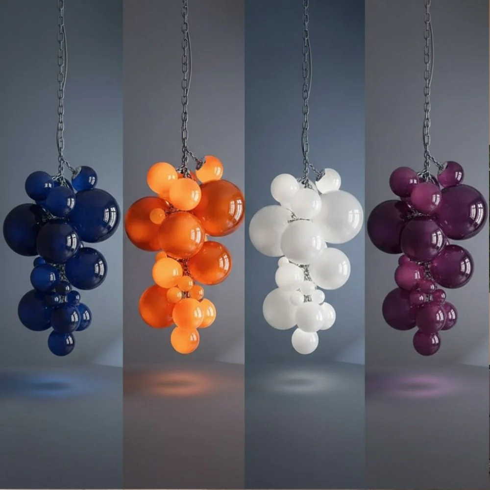 Vexo Modern Large Glass Bubble Chandelier - Image 9