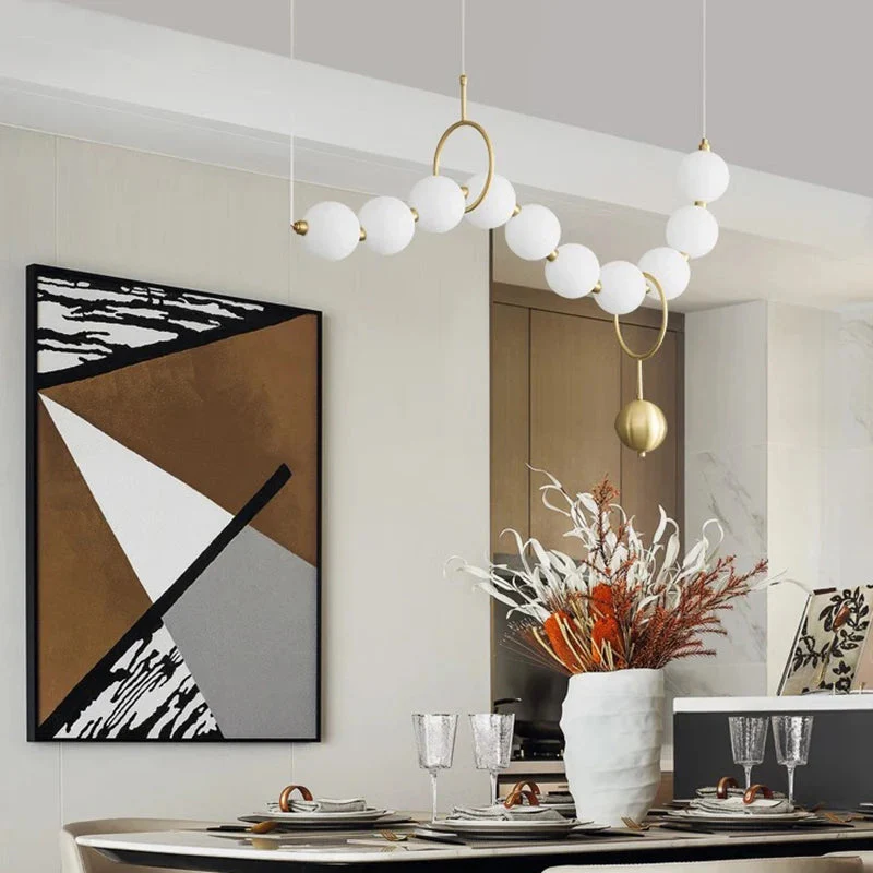 Modern Minimalist Bubble Glass Orb Chandelier - Image 3