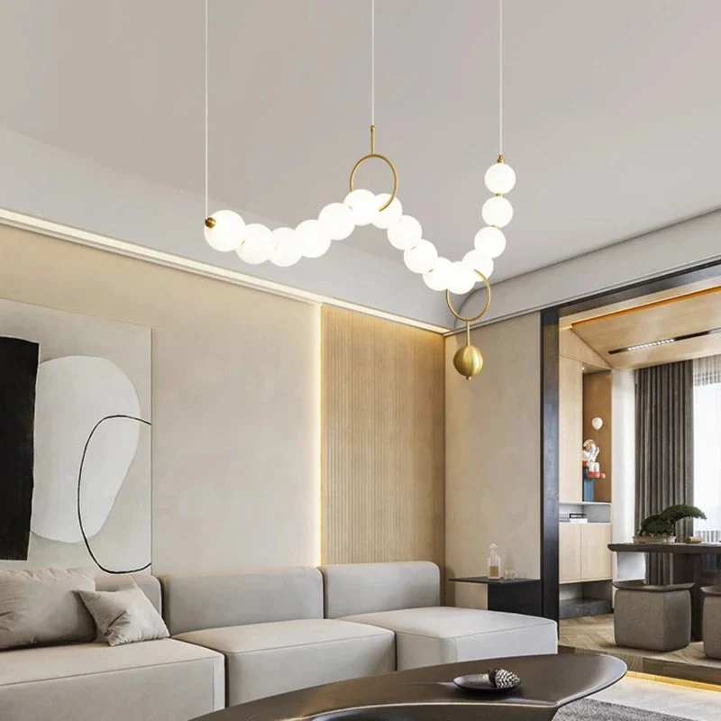 Modern Minimalist Bubble Glass Orb Chandelier - Image 4