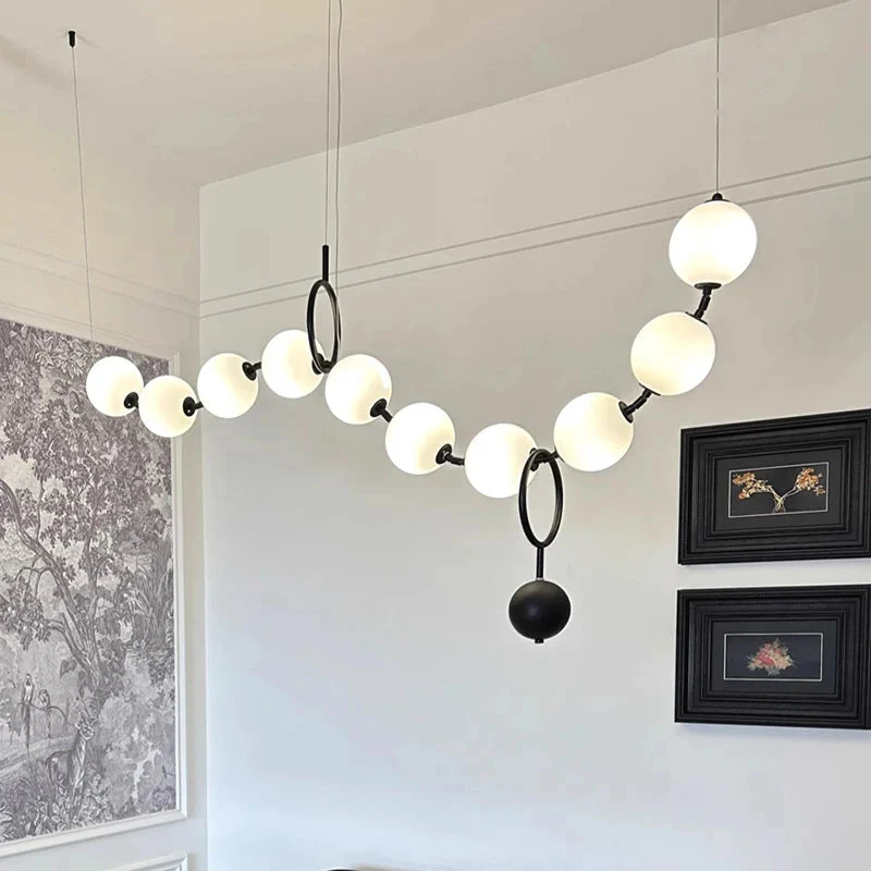 Modern Minimalist Bubble Glass Orb Chandelier - Image 5