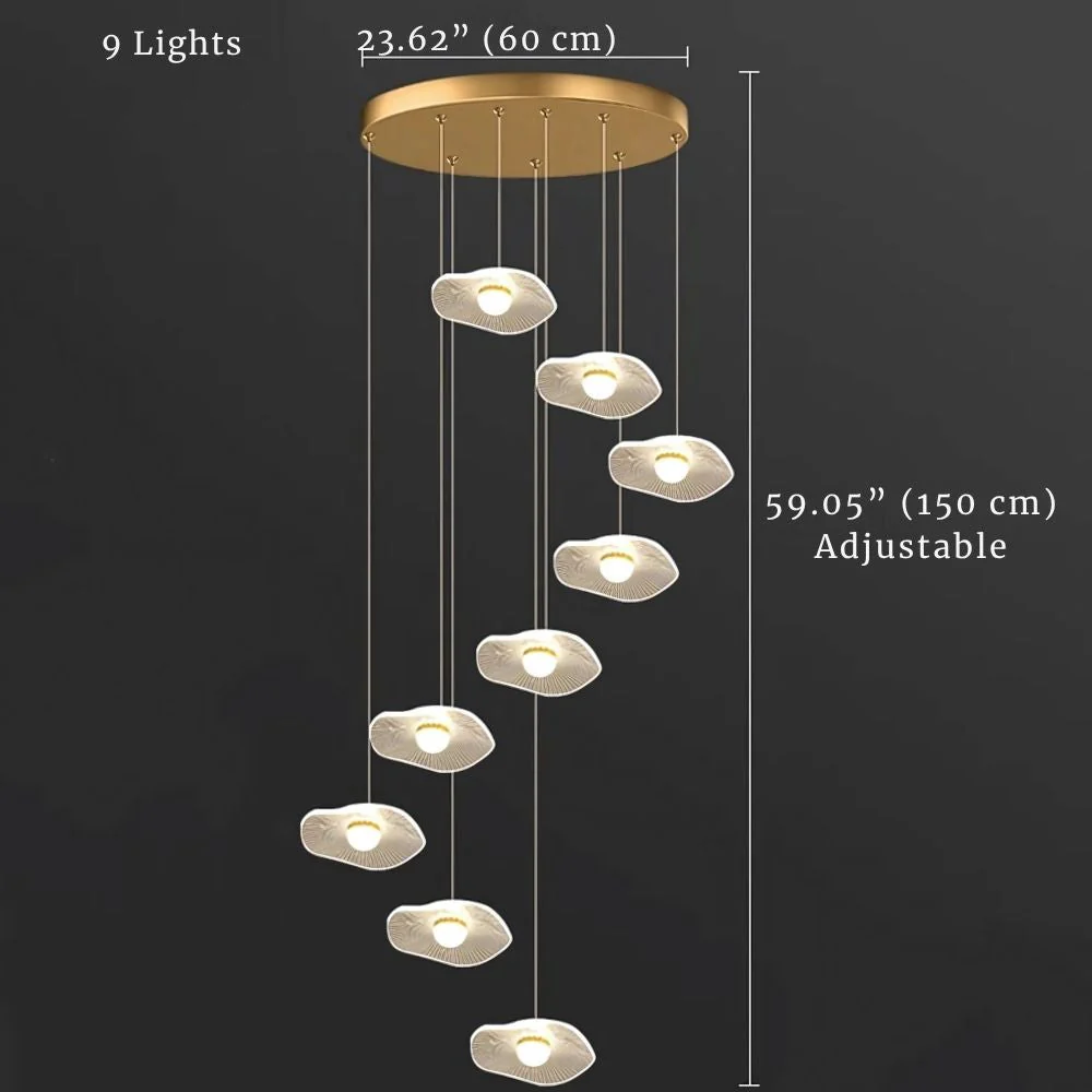 Modern Mushroom Lotus Leaf Led Chandelier - Image 11