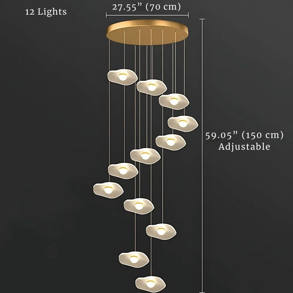 Modern Mushroom Lotus Leaf Led Chandelier - Image 12